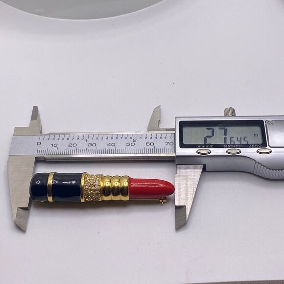 Vintage Signed KJL Kenneth Lane
Famous Lipstick Brooch - Picture 6 of 7